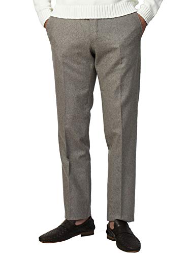 インコテックス INCOTEX 35型 スラックス SUPER 100'S ウール フランネル スリムフィット SLIM FIT 52,グレージュ