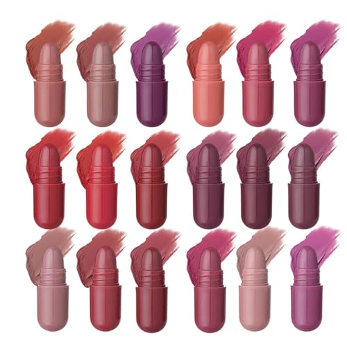 Juegos De Pintalabios Para Mujer, 18 Colores En Forma De Pastillas, Tinte De Larga Duración, Pintalabios En Forma De Pastilla, Para Viajes, Bodas, Fechas, Vacaciones, Cumpleaños, Graduación,