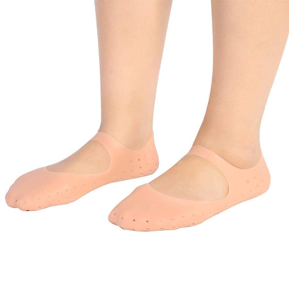 RIDHMIN New Silicone Full Heel Socks Full Length Silicone Protector Moisturizing Socks for Foot-Care and Heel Cracks for cracked feet,heel pad for heel pain, anti crack heel socks (1 Pair) 2