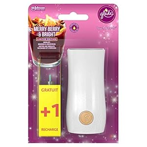 Glade Touch & Fresh Mini Spray, kamergeur, houder incl. 2 navullingen, Merry Berry & Bright (rode bessen, glühwein…