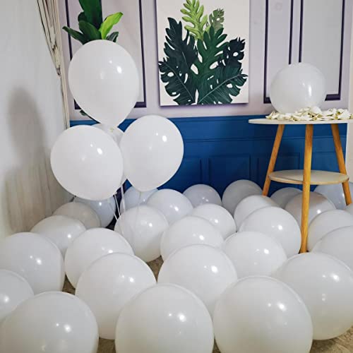 Image of 300 Pack White Balloons 12 Inch White Latex Balloons Bulk for Party Supplies and Decorations