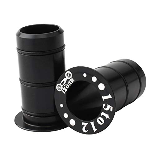 CUTICATE 1 Pair Bike Hub Front Tube Shaft Conversion Seat Adapter 15mm to