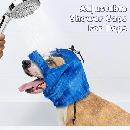 Image of Adjustable Dog Ear Covers for Bath - Waterproof Dog Ear Protection for Showers