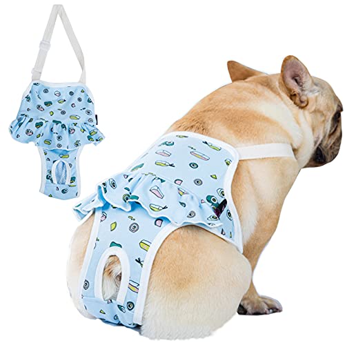Cotton Pet Dog Puppy Period Diapers Holder with Suspenders Straps