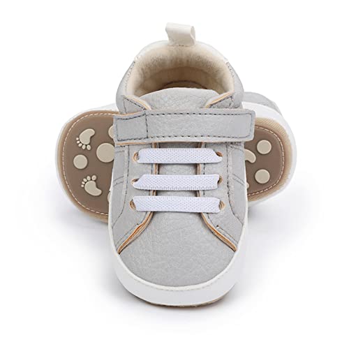 Image of RVROVIC Baby Boys Girls Anti-Slip Sneakers Soft Ankle Boots Toddler First Walkers Newborn Crib Shoes