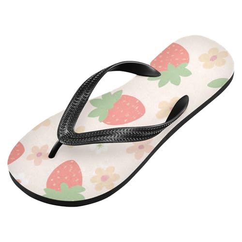 Burbuja Strawberry Summer Flip Flops for Women Men, Soft Thong Sandals Rubber Slippers for Pool Beach Essentials2
