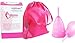 Produktbild NMQQ Menstruationstasse 2Er Set- Wirtschaftlicher Weiblicher Alternativer Schutz Für Tuch-Hygienische Servietten- Medizinischem Silikon Inkl, Pink,Pink