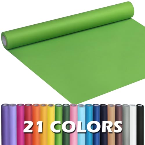 PerkHomy Medium Green Kraft Paper Roll 17.5 x 960 (80) for Gift Wrapping Bouquet Flower Art Painting Craft Writing Packaging Shipping 80GSM 55LB (Medium Green 17.5 x 80)