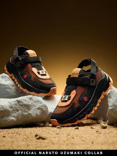 Image of The Souled Store Rovers: Men and Boys Low Top Streetwear Fashion Trainer Engineered Breathable Mesh Rugged Chunky Sole Velcro Strap Closure Lightweight Mules