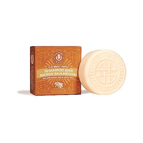 Viori Hamish & Co. Shampoo Bar - Aged Sandalwood - Shampoo for Men - Handcrafted with Scottish Islay and Whiskey Infused - Made from Natural Ingredients - Sulfate, Paraben, Cruelty, and Plastic-Free Cover