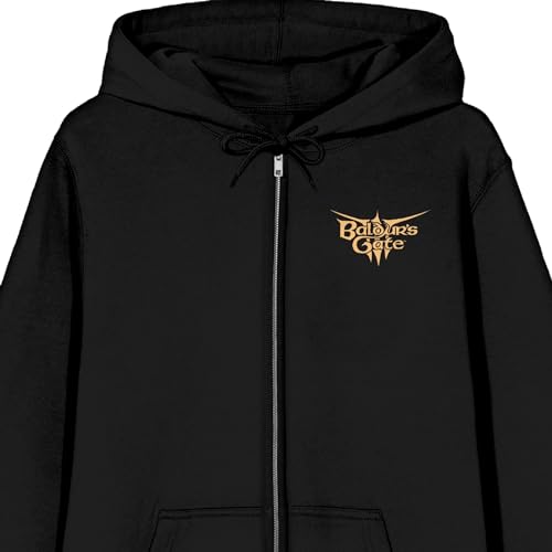 Dungeons & Dragons Baldur's Gate Monster Men's Black Zippered Hoodie2