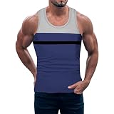 Herren Muskelshirt Rundhals Für Training Fitness & Bodybuilding Vest Tee Top Sleeveless T-Shirt Funktionelle Baumwolle Sportswear Tankshirt Strand Bodybuilding Kurzarmshirt Top Shirt Muskelshirt