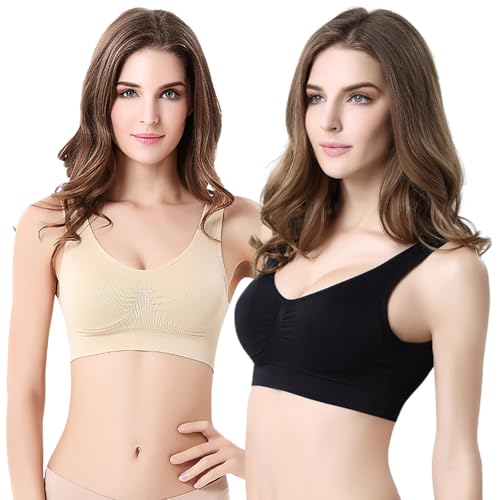 Image of Fashiol Women's Padded Sports Bra Criss Cross Racerback Sports Bra Stretchable Everyday Bras for Workout /Gym & Exercises