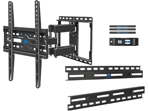 Mounting Dream MD2380 Full Motion TV Wall Mount with Swivel and Tilt for 32-65 inch TV, VESA 400x400mm and MD5232 Extension Bracket for Televison Wall Plate, Fitting 16'' - 24'' Wood Studs