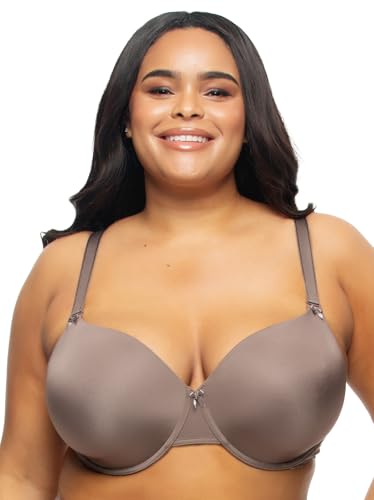 Felina Paramour Gorgeous Bra | Memory Foam Bras for Women with Multi Way Straps, Comfortable T Shirt Bra Mink