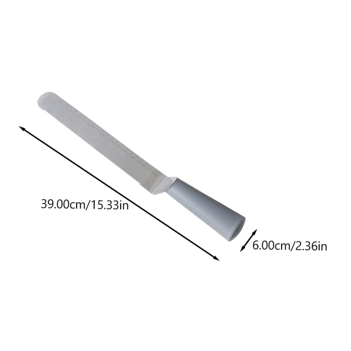 Unomor Cake Scraper Thickened Cream Spatula Versatile Baking Tool with Measurement Scale for Precise Cake Decorating Easy to Clean Compact present for Baking Enthusiasts