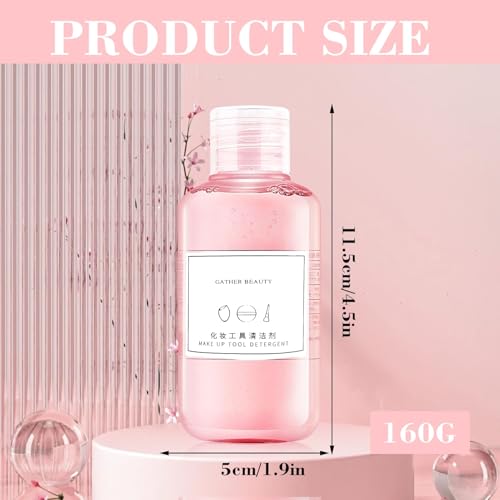 Meanju Maquillaje Cepillo Limpiador, Limpiador de Brochas de Maquillaje de 157 ml, Limpiador Líquido suave y Seguro - imagen 2