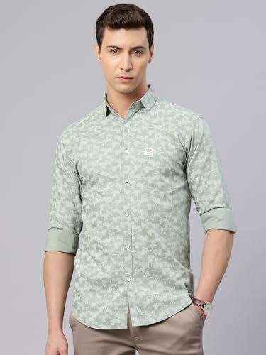 Image of Majestic Man Custom Abstract Printed Pure Cotton Slim Fit Casual Shirt