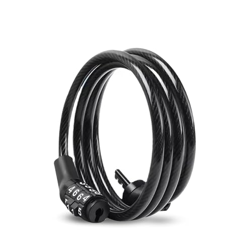 Image of Amazon Basics Keyless Numeric Bike Cable Lock - Pack of 1 | Preset Combination | Heavy Duty Anti-Theft Protection | Multi-Purpose Lock for Bike, Bicycle, Helmet, Luggage