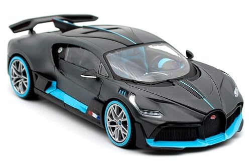 Image of Bugatti Divo Die cast Pull Back Metal Car Model Collection of Toy Cars Openable Doors Flashing Light and Musical Sound Best car Gift for Kids (Matte Grey)
