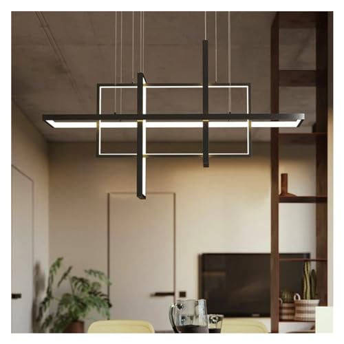 Lampe à suspension LED moderne noire pour illuminer et sublimer votre salle à manger