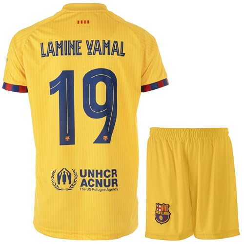 Hawkara Barcelona 2024/2025 Yamal #19 Kinder Auswärts Trikot mit Kurz, Neu...