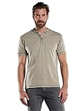 reguläre Passform engbers Herren Henley-Shirt, 34167, Braun in Größe 5XL