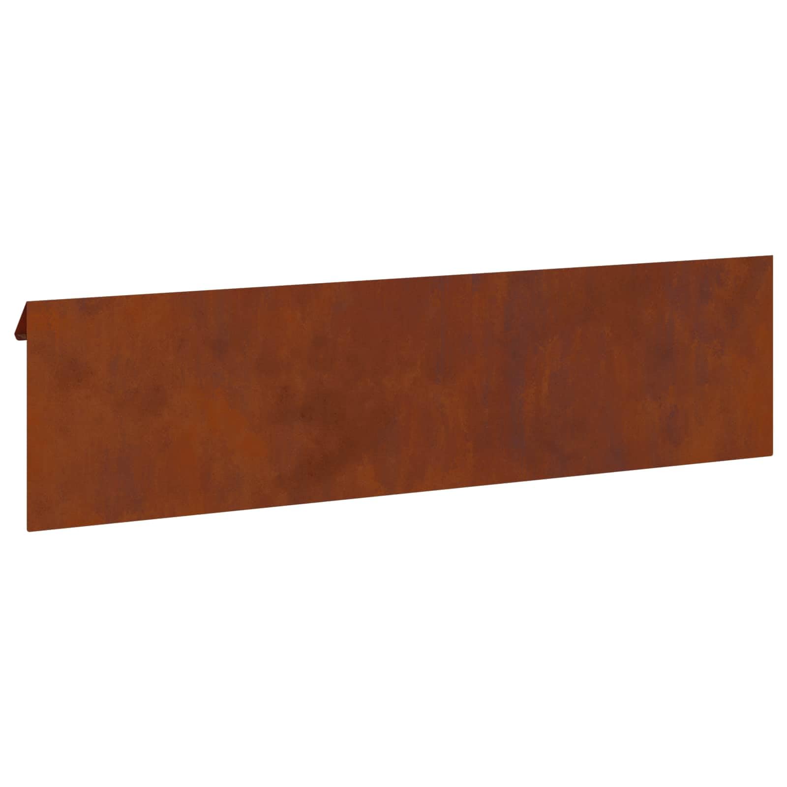 Schneckenzaun 4 pcs Wetterfeststahl 100 x 3,5 x 25 cm Schneckenbarriere Rostig