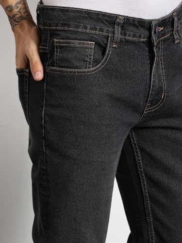 Image of Thomas Scott Men's | Solid | Brathable Fabric | Denim | Mid Rise | Casual Jeans for Men
