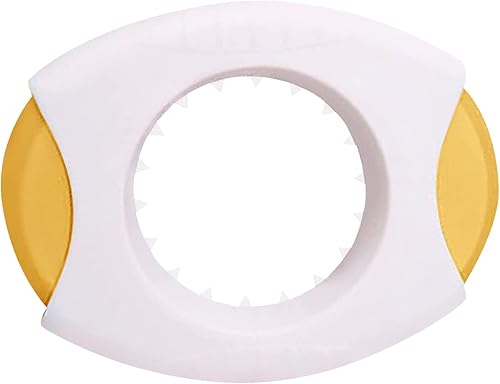 Abridor de cáscara de huevo amarillo, cortador de huevos, separador de galletas de huevo para cortar rápidamente la parte superior de huevos,