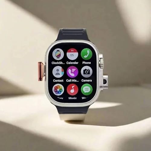 Image of Smart Watch Ultra 4G Sim Card with Hiden 180Camera, Amoled Hd Display, 4 Gb Ram 64 Gb Storage Whatsapp, Instagram, AI, GPS Track, Fitness Tracker, Video Calling for Men & Women-Black