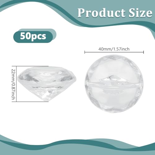 Porte numéros de table diamant acrylique transparent fente mariage - 3