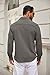 COOFANDY Mens Casual Button Down Shirt Long Sleeve Lightweight Jacket Fashion Textured Shirts Dark Grey