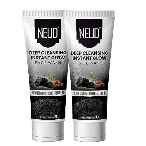 Image of NEUD Deep Cleansing Instant Glow Face Wash for Men and Women - 2 Packs (70ml Each)