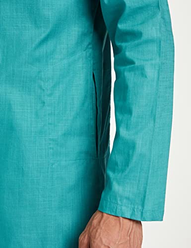 Image of Amazon Brand - Symbol Men's 100% Cotton Solid Long Length Casual Kurta - Regular Fit (Available in Plus Sizes)