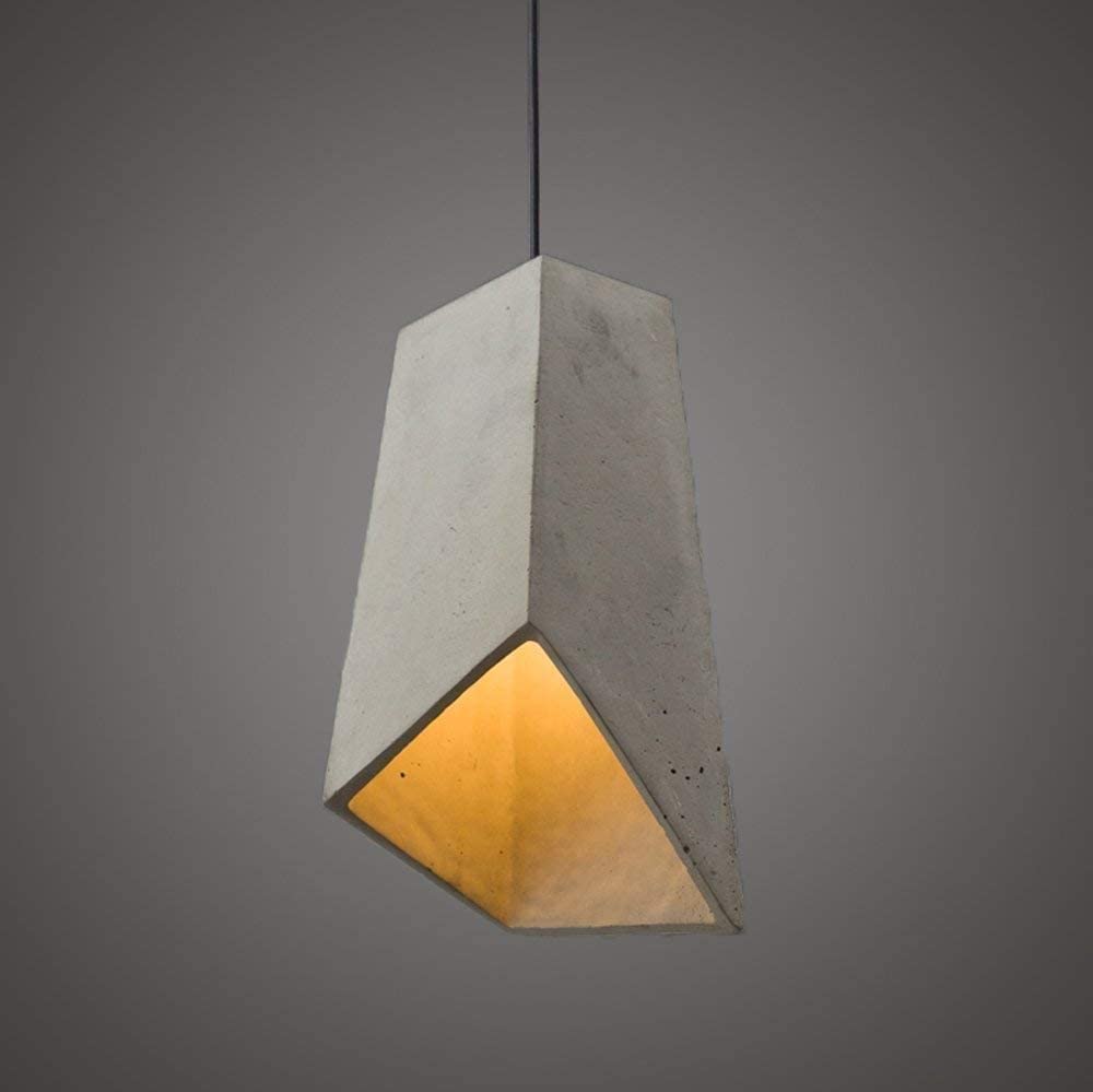KXEcoLife Luxurious Chandelier, LED Modern Chandelier Lamp, Pendant Lights Concrete Ceiling Light V intage Industrial Hanging Lamp Height Adjustable Lighting Fixture Compatible with Dining L