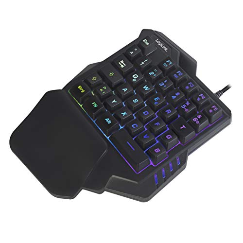 Teclado gamer de una mano con iluminación RGB USB miniatura 5