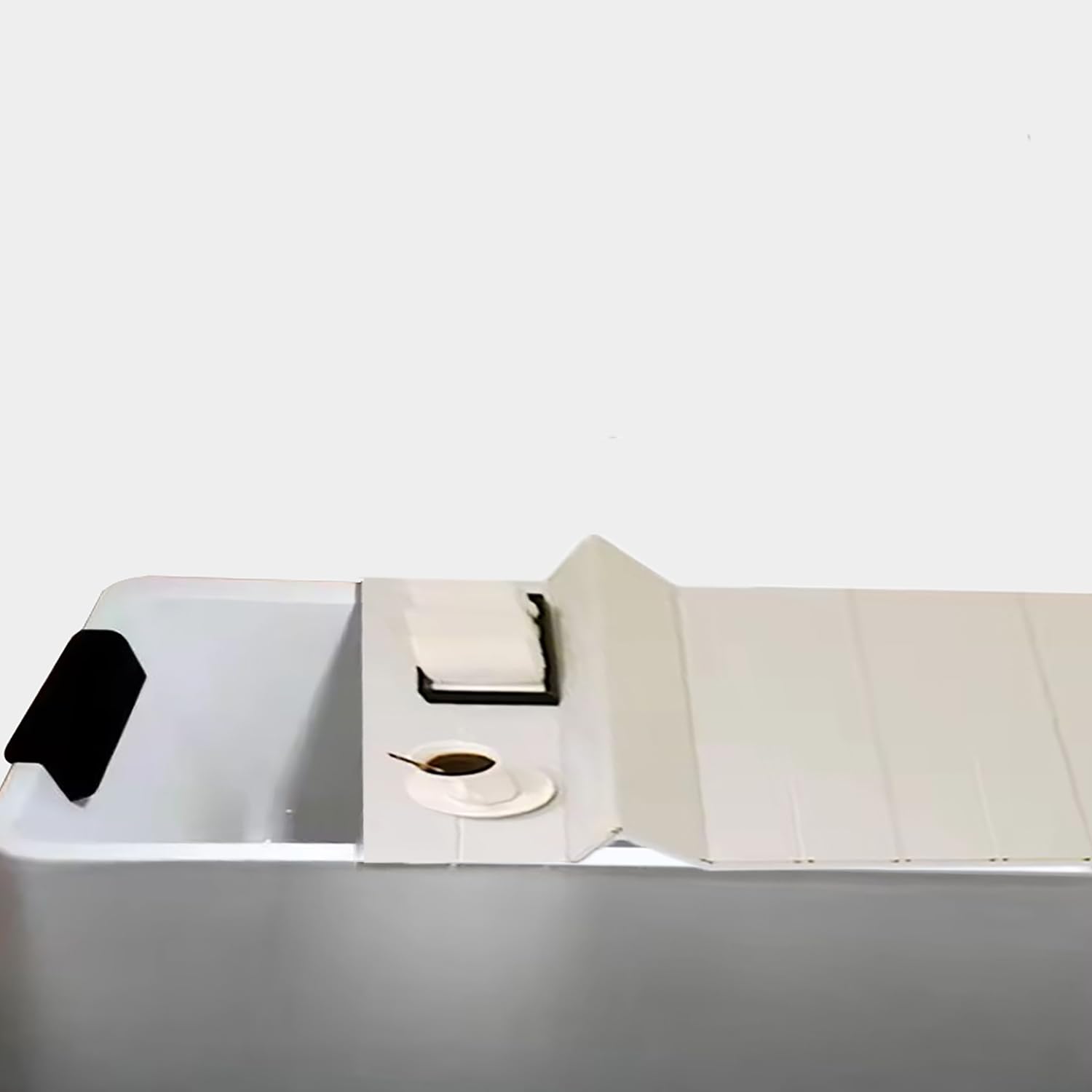 70 x 170 cm Cubierta de Bañera，Estante de Baño Plegable，Tapa de Baño a Prueba de Agua, Bandeja de Bañera, Cubierta de Baño, Panel Aislante Antipolvo Bañeras para el Hogar Baño SPA Vivo, Blanco