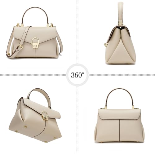 Handtasche Damen Klein,Leder Umhängetasche Damen ,Kommt mit abnehmbarem Schultergurt – Bild 4