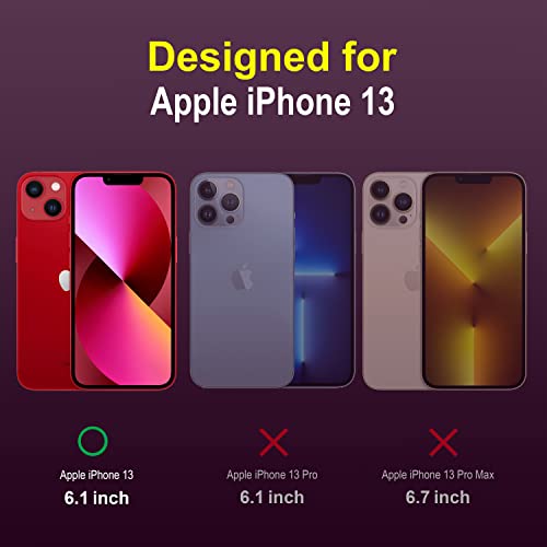 Zapcase Back Case Cover for iPhone 13 | Compatible for iPhone 13 Back Cover | Liquid Silicon Magic Case with Camera Protection | Lavender