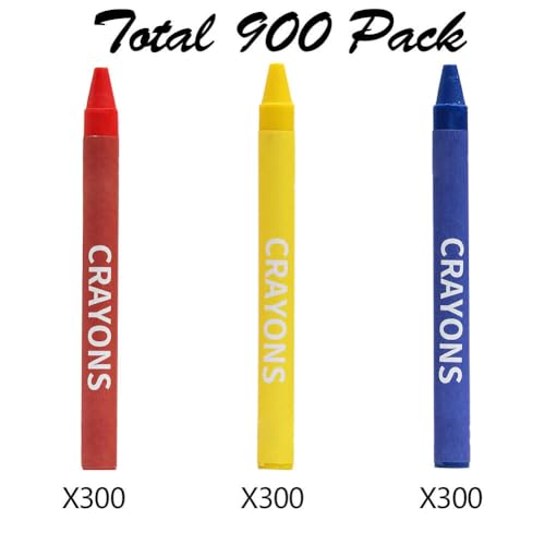 Madisi Crayons Bulk Pack, Regular Size, 3 Colors, 300 Packs, 900 Count - Thumbnail 3