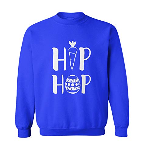 Tcombo Hip Hop - Carrot Bunny Easter Egg Toddler Fleece Crewneck Sweater