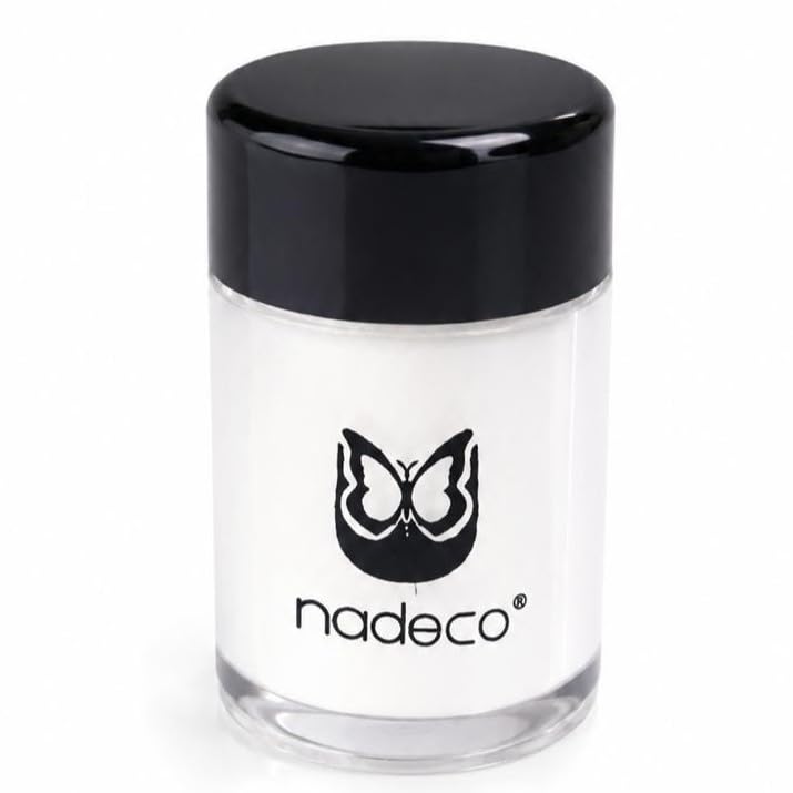 nadeco premium 3d nail art powder | white acrylic nail powder for 3d nail design | emboss flower nail art | strong adhesion, smooth application | salon & diy nail decoration