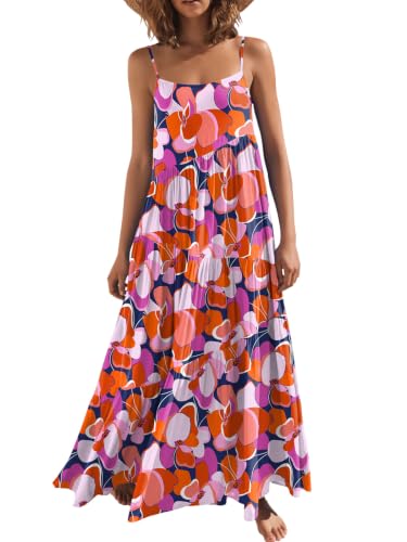 Image of ANRABESS Women Summer Casual Loose Sleeveless Sundress Spaghetti Strap Flowy Boho Linen Beach Vacation Maxi Long Dress