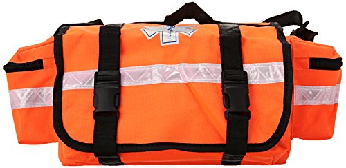 Image of Dealmed First Responder Trauma Bag - Empty EMS Equipment Kit - Orange Professional Emergency Organizer Medium
