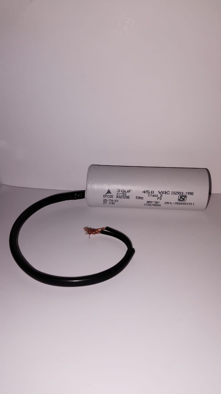 Generic 30UF / 450 V, AC, EPCOS Run Capacitor, Round, Copper, lkt_rea_0017, Capacitor