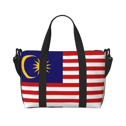 Travel Duffle Bag Weekender Bag Carry On Tote Bag Sport Gym Bag for Women Men Malaysia Flag Print
