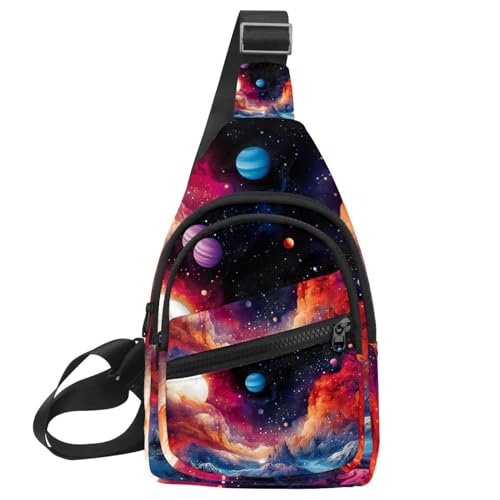 Riñonera cruzada ergonómica Galactic Magic para un entrenamiento sin rebotes en el pecho