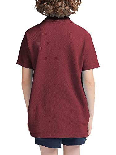 Image of Hat and Beyond Youth Polo Shirts Uniform Plain Button Short Sleeves Boys Girls Casual Kids