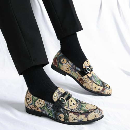 Men's Trendy Printed Loafers,Stylish Casual Footwear- Ideal for Leisure Outings, Social Gatherings & Daily Commut4
